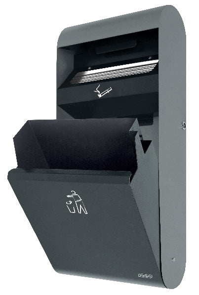 Cendrier mural avec corbeille - 3L/14L – Équipements professionnels ERP – Image 2 | KODIF