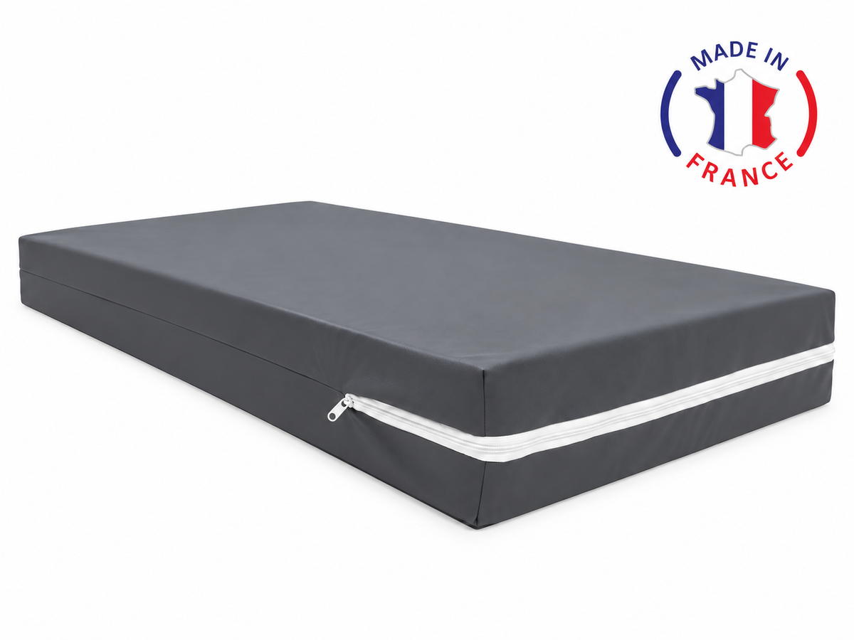 Matelas bébé en polyuréthane Gris – 120 x 60 cm ou 95 x 60 cm