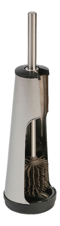 Brosse pour sanitaires en inox brossé avec tête silicone