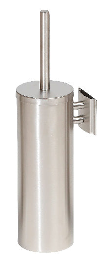 Brosse pour sanitaires murale inox brossé avec tête silicone
