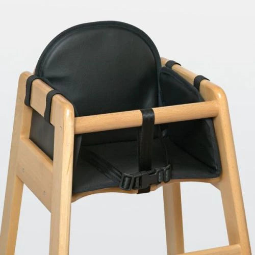 Coussin noir PVC avec sangle pour chaise MENINO – Équipement professionnels ERP – Image 1