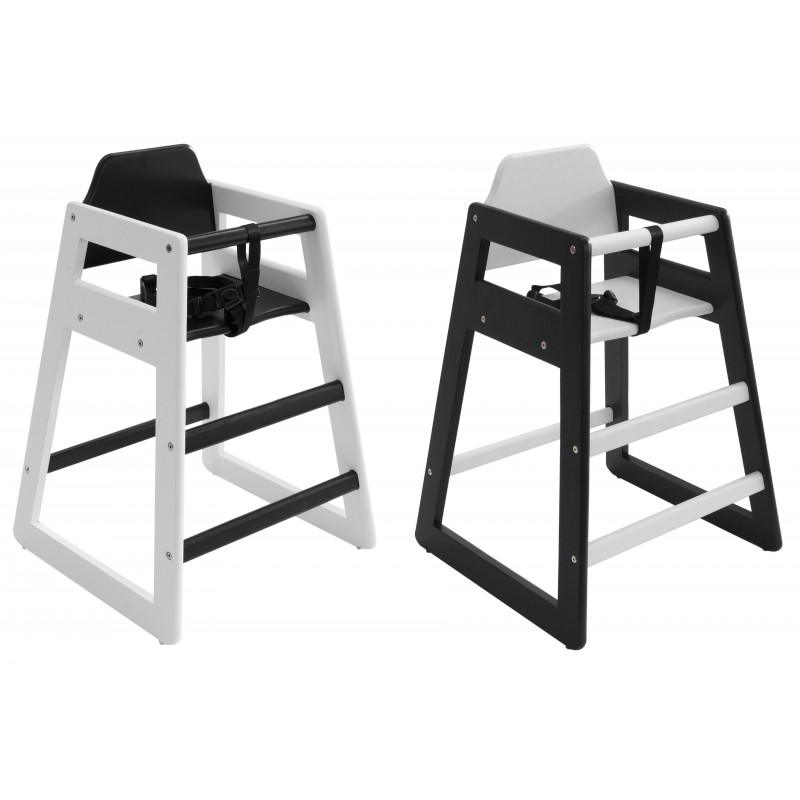 Chaise Eurobambino DUO, couleur blanche/noire (Lot de 2 chaises)