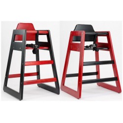 Chaises Eurobambino DUO, couleur rouge/noire (Lot de 2 chaises)