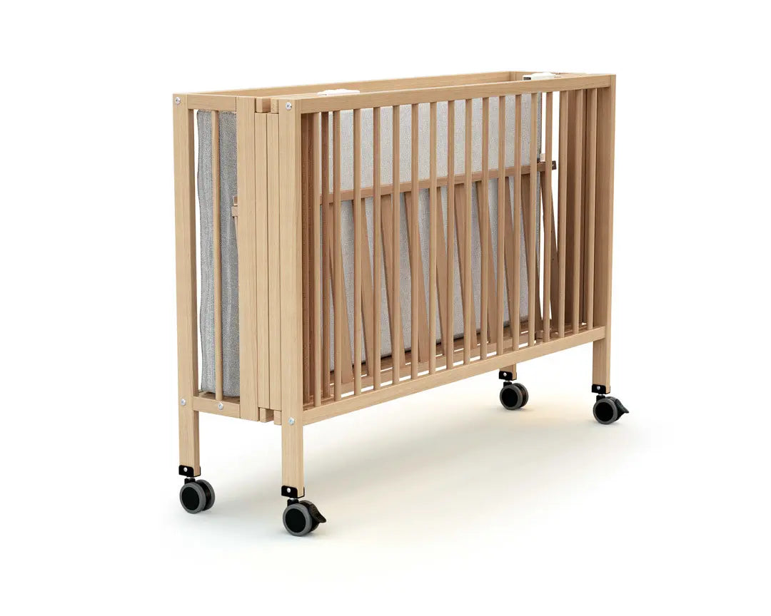 Lit pliant hêtre KENB2 avec matelas 60x120 cm-Lit pliant-Kodif-Kodif