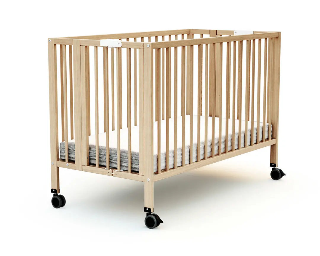 Lit pliant hêtre KENB2 avec matelas 60x120 cm-Lit pliant-Kodif-Kodif