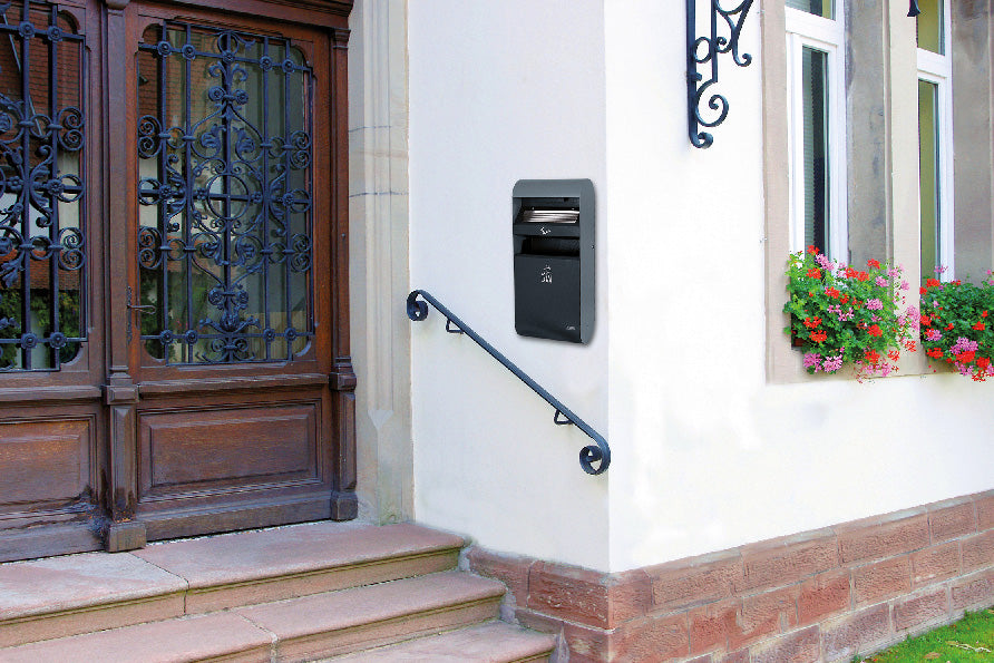 Cendrier mural avec corbeille - 3L/14L – Équipements professionnels ERP – Image 4 | KODIF