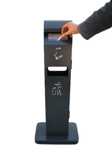 Cendrier sur pied avec corbeille 2L/8L – Équipements professionnels ERP – Image 4 | KODIF