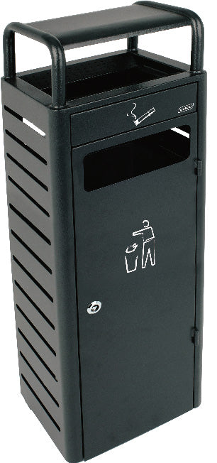 Cendrier sur pied avec corbeille 3,3 L/24L – Équipements professionnels ERP – Image 1 | KODIF