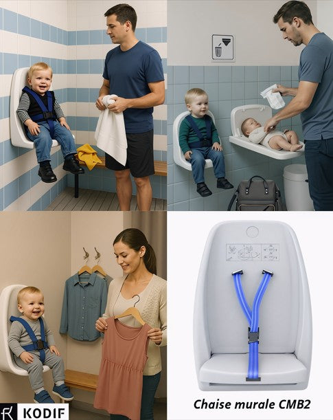 Chaise haute murale pour enfant - CMB2 – Équipements professionnels ERP – Image 5 | KODIF