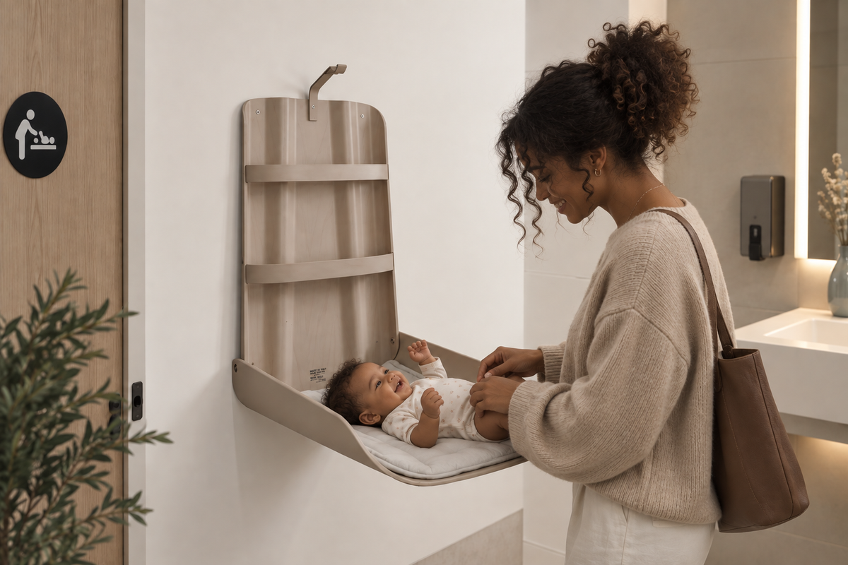 Vertical Wall-Mounted Changing Table - NATHI