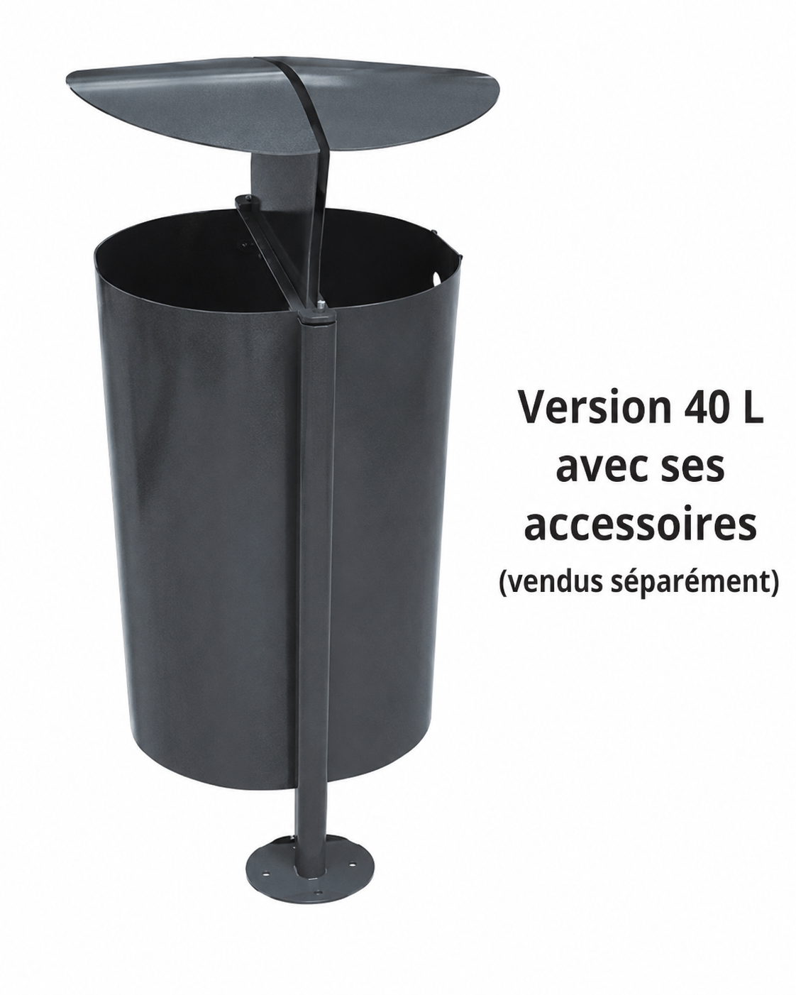 Collecteur mural demi-lune - 20 à 40 L