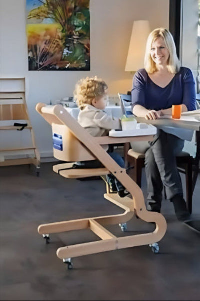 Chaise haute pour enfant à roulettes - PRE FLEX – Équipements professionnels ERP – Image 3| KODIF