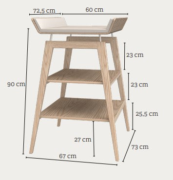 Table à langer OAK avec matelas – Équipement professionnels ERP – Image 2