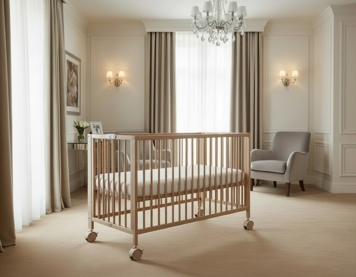 Lit pliant pour bébé - Ultra compact - 2 hauteurs – Équipements professionnels ERP – Image 9 | KODIF