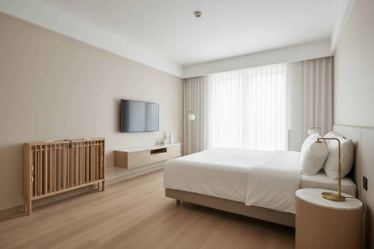 Lit pliant pour bébé - Ultra compact - 2 hauteurs – Équipements professionnels ERP – Image 8 | KODIF