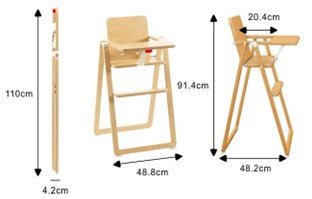 Chaise haute pour enfant pliante et compacte – Équipement professionnels ERP – Image 2